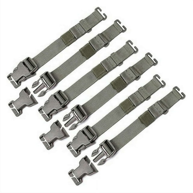 6 Pcs Tactical Rush Tier System Backpack Straps Accessories, Adjustable ... - Tactical Durability Tying System