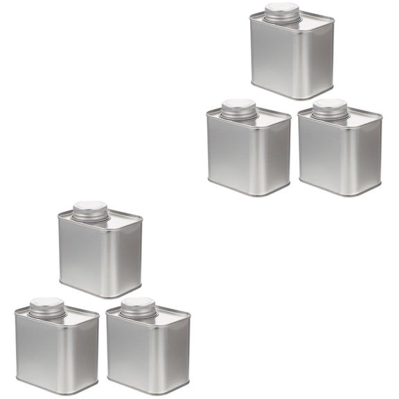 CIMAXIC Vacuum Sealed Jars for Kitchen, Plated Silver Tea and Coffee Containers, 6Pcs