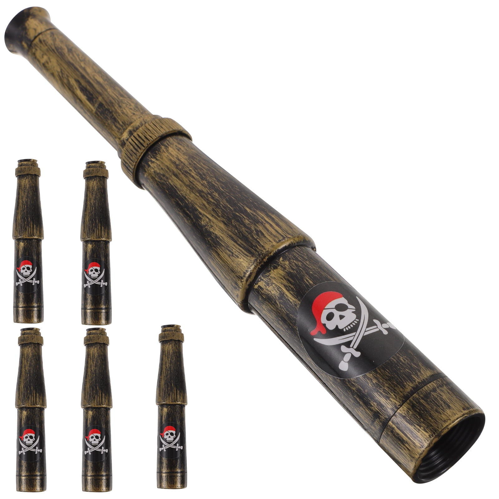 6 Pcs Telescope Kids Telescopes Cosplay Children’s Toys SingleTube Props Bulk Plastic