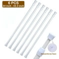 thumbnail image 1 of 6 Pcs Tension Rods for Windows 28-48 ,SONQUEEN Tension Curtain Rods No Drilling 24 to 43.4 inch,Spring White Curtain Rod Closet Rod,Window Curtain Rod, 1 of 12