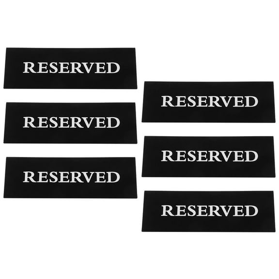 6 Pcs Tents Table Reserved Signs for Wedding Acrylic Inverted Triangle Card Reservation Dining Banquet