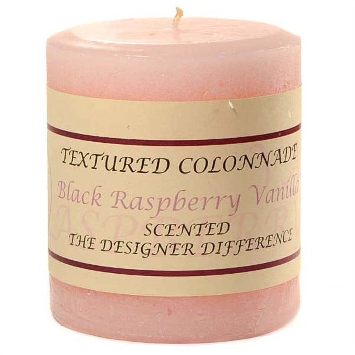 6 Pcs, Textured 3x3 Black Raspberry Vanilla Pillar Candles 3 in ...
