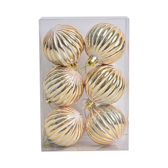 6 Pcs Thanksgiving Pumpkin Tree Ornaments – Fall Tree Decorations Hanging Mini Pumpkin Ball Decorations, Farmhouse Ornaments for Autumn Thanksgiving Halloween Christmas Tree (Vivid Orange, 6cm)