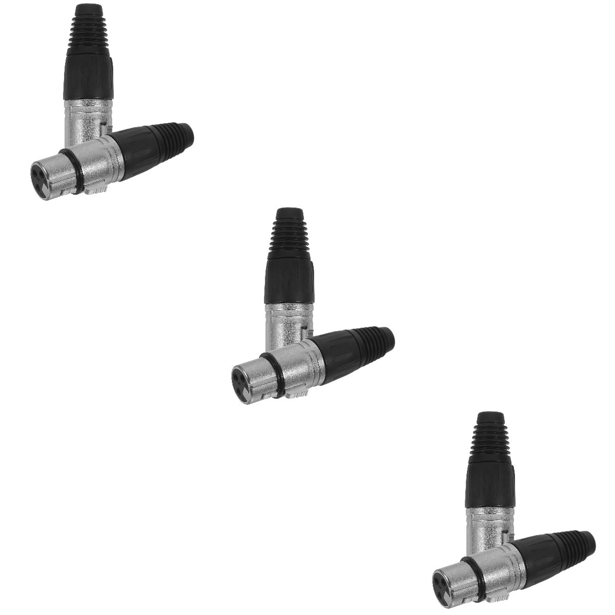6 Pcs Threepin Xlr Plug Female Connector 3pin Mixer Microphone Plugs