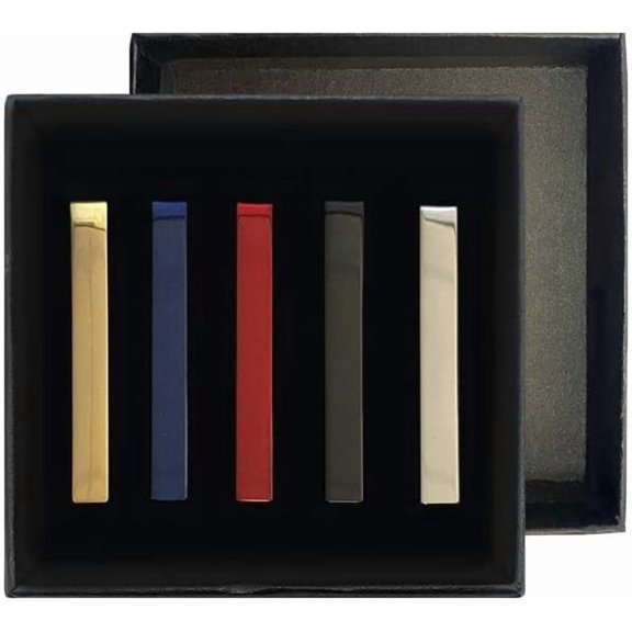 6 Pcs Tie Clips for Men Tie Bar Clip Set for Regular Ties Necktie Wedding Business Tie Pin Clips