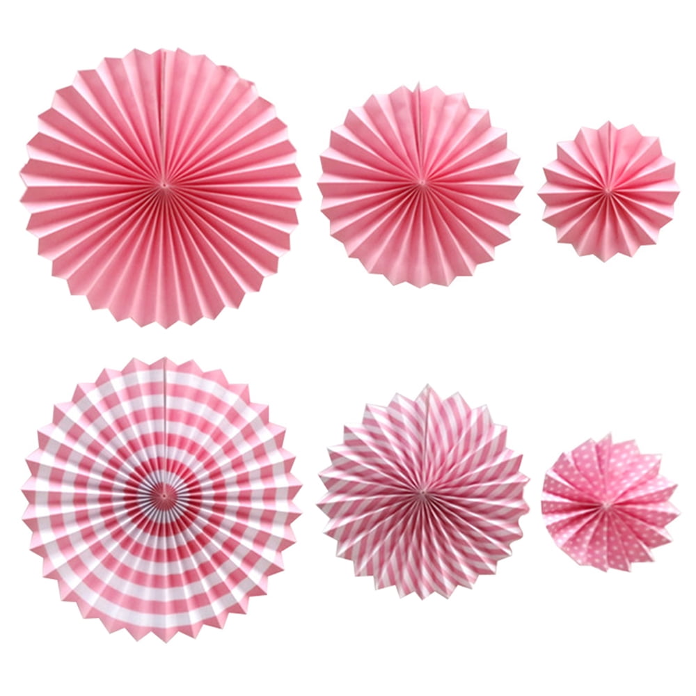 6 Pcs Tissue Paper Hanging Fans Party Decoration Set,for Birthday Baby ...