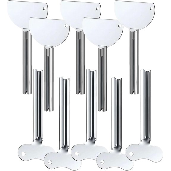 6 Pcs Toothpaste Squeezer, 2026 New Metal Tube Squeezer Key, Manual Toothpaste Roller Tube Wringer for Paint, Cream, Cosmetic and Hair Dye