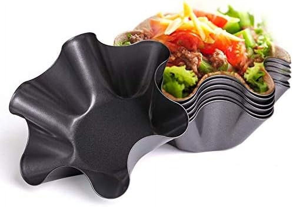 6 Pcs Tortilla Pan Set Non-Stick Tortilla Shell Pans Taco Salad Bowl ...