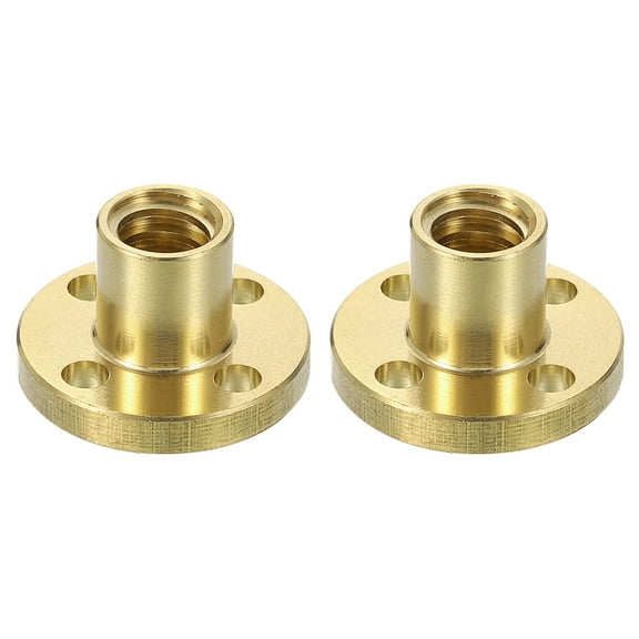 6Pcs Tr8x8 Screw Brass Nut (2mm Pitch, 4 Start, 8mm)