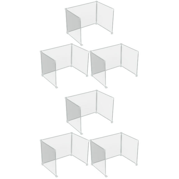 6 Pcs Transparent Partition Desk Accessories Trifold Dividers Classroom Privacy Detachable Plastic Miss Student
