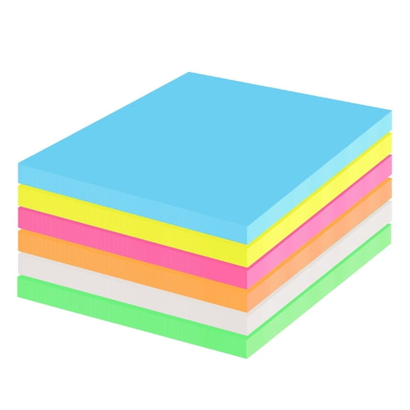 6 Pcs Transparent Sticky Notes,2.95X2.95 Inch Self-Adhesive Water-Proof Sticky Notes,Coloured Sticky Notes,Translucent See-Through Post Sticky Notes,for Planner,Annotation Markers Tab,Colorful