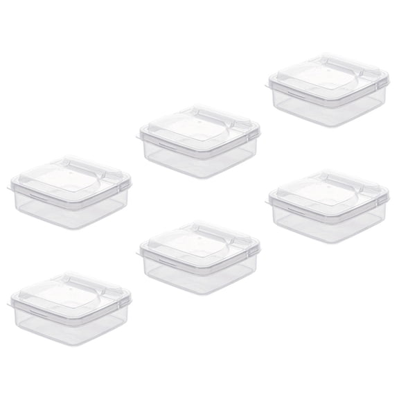 6 Pcs Transparent Storage Box Storage Containers for Food Kitchen Storage Containers for Pantry