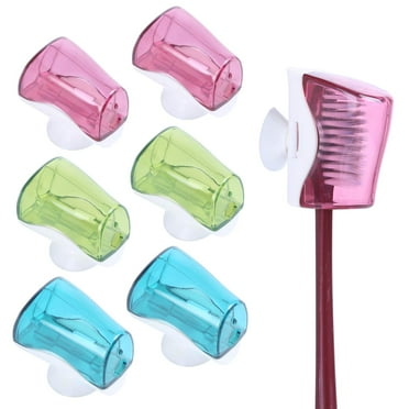 6 Pcs Travel Toothbrush Holder with Suction Cup, Portable Toothbrush Covers caps Travel Essentials, Toothbrush Holder for Bathrooms, Toothbrush Case for Traveling, for Travel and Home Use 3 Colors