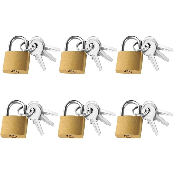 6 Pcs TravelLock Suitcase Locks with Keys, Luggage & Locker Locks for Outdoors & Backpacks