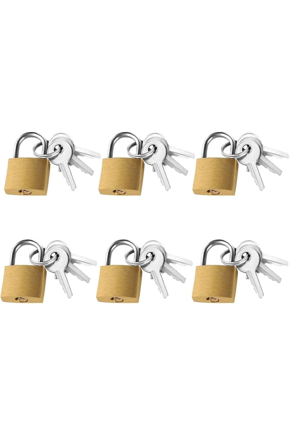6 Pcs TravelLock Suitcase Locks with Keys, Luggage & Locker Locks for Outdoors & Backpacks