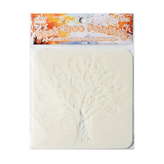 6 Pcs Tree Stencils Hollow Out Painting Stencils Cartoon Leaf Drawing Stencils Craft Templates for Wall Painting