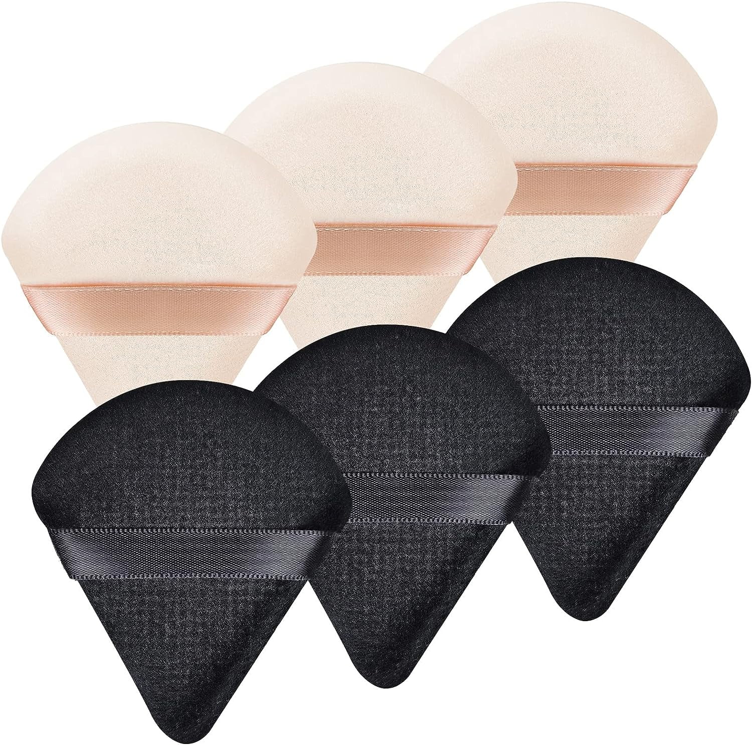 6 Pcs Triangle Powder Puff Face Soft Triangle Velvet Makeup Powder