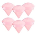 thumbnail image 1 of 6 Pcs Triangle Powder Puff Makeup Puffs, Washable Reusable Soft Plush Powder Sponge Makeup Foundation Sponge for Eyes and Face Corners Body Loose Powder Wet Dry Makeup Tool (6Pcs Pink), 1 of 5
