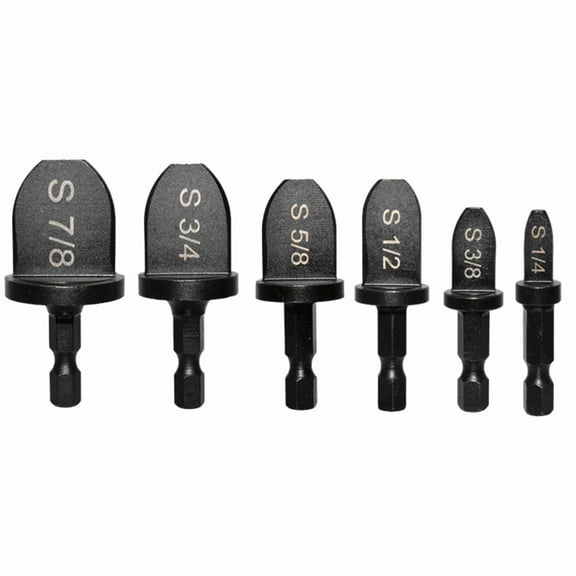 6 Pcs Tube Expander Drill Bit Flaring Tool Pro Fit Hex Shank Bearing Steel