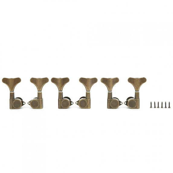 6 Pcs Tuning Key All Sealed Fishtail Electric Bass Tuning Key 3L+3R Instrument Accessory