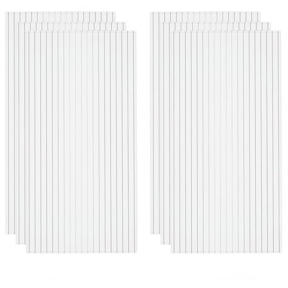 6 Pcs Twin-Wall Polycarbonate Sheets 5' x 2' x 0.16",UV Protected Greenhouse Panels, Shatterproof & Insulated Roofing Sheets for Greenhouse, Patio Cover, Garden Shed and DIY Projects