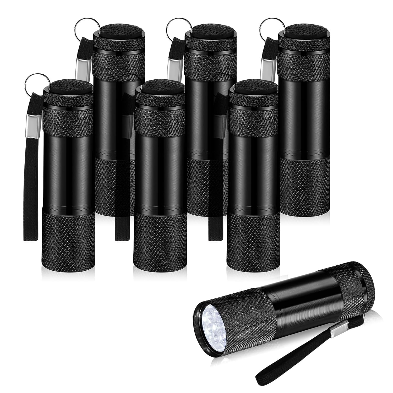 6 Pcs UV Blacklight, Mini Flashlights Bulk, Bright Aluminum Handheld ...