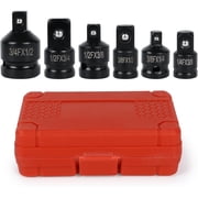 6 Pcs Universal Joint Swivel Socket Set, 1/2", 3/8", and 1/4" Socket Swivel Set, Flexible U-Joint, Multi-Angle Access