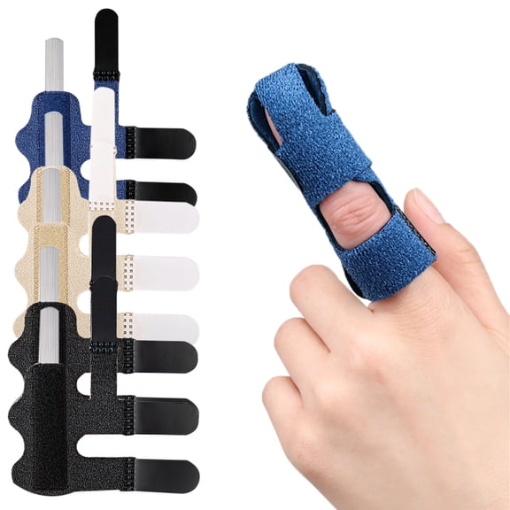6 Pcs Upgraded Finger Splint, Universal Trigger Finger Brace for Broken/Arthritis Pain and Sprain Relief, Splints for Middle, Index, Ring