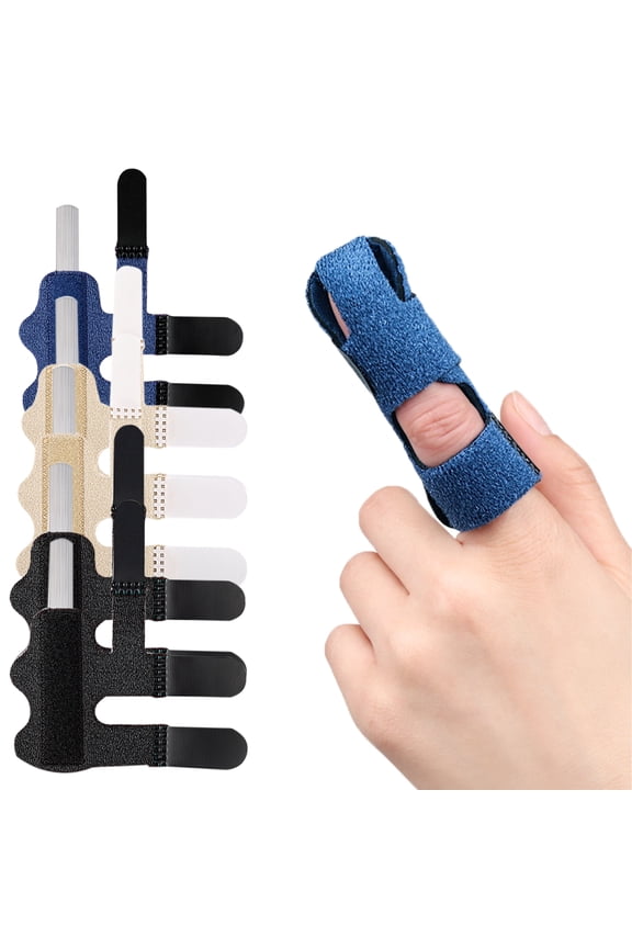 6 Pcs Upgraded Finger Splint, Universal Trigger Finger Brace for Broken/Arthritis Pain and Sprain Relief, Splints for Middle, Index, Ring