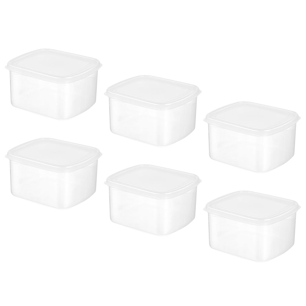 6 Pcs Vegetables Pizza Dough Proofing Containers Condiment Stackable