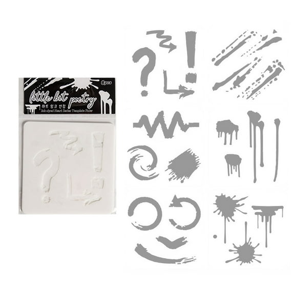 6 Pcs Versatile Inks Dots Stencils for Educational, Heart Templates for Cards and Home Projects
