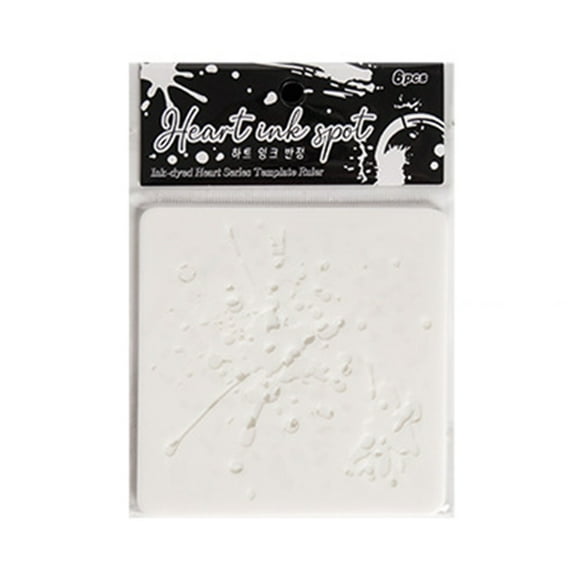 6 Pcs Versatile Inks Dots Stencils for Educational, Heart Templates for Cards and Home Projects