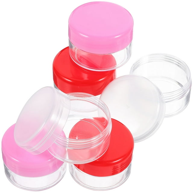 6 Pcs Vial Small Cream Storage Jars Containers with Lids Transparent Bottle Travel
