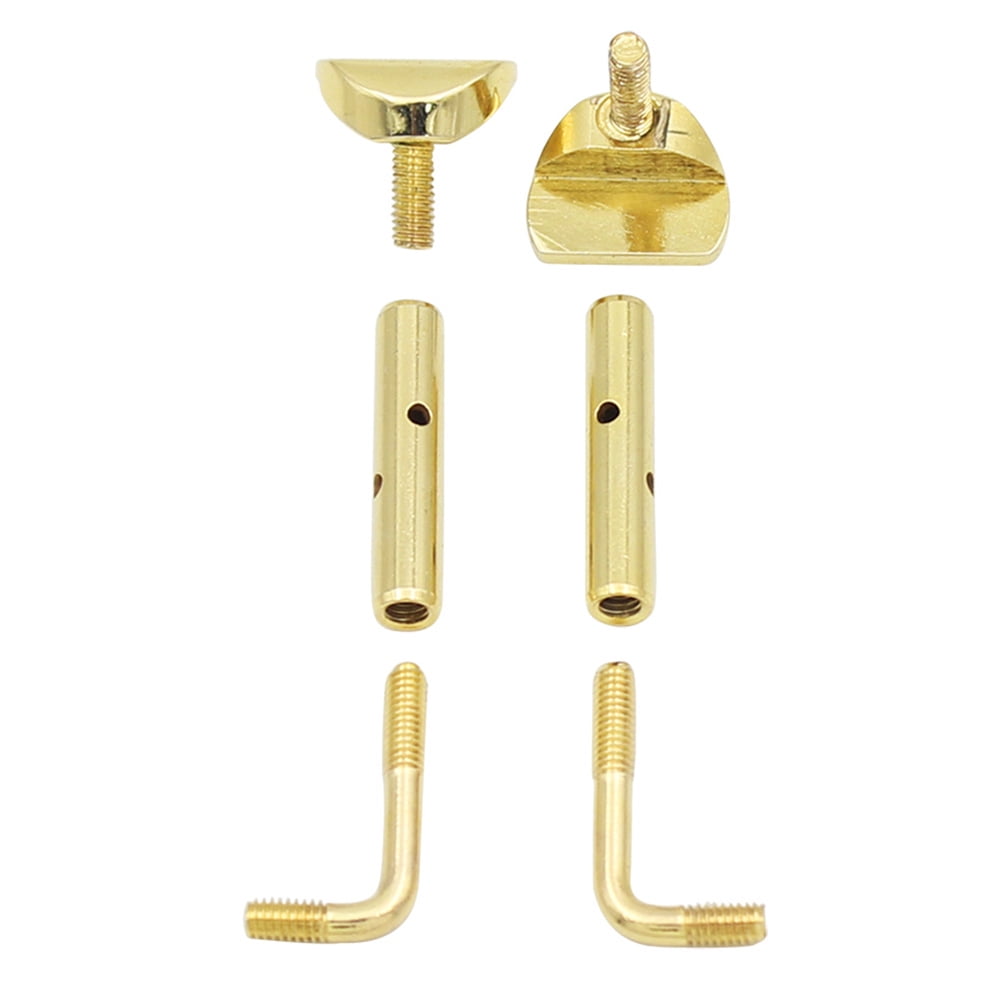 6 Pcs Violin Screw Brass Fittings Clamp Chin Rest Carved Central Cheese for Chinrest Screws