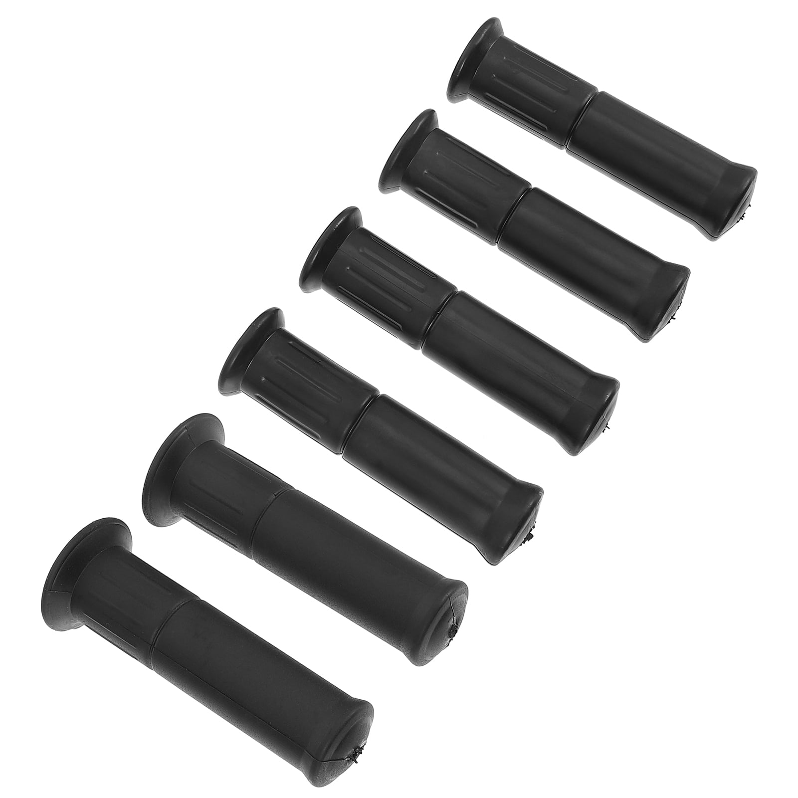 6 Pcs Wagon Handle Cover Wheelchair Sleeves Walker Grip Black Cart Bike