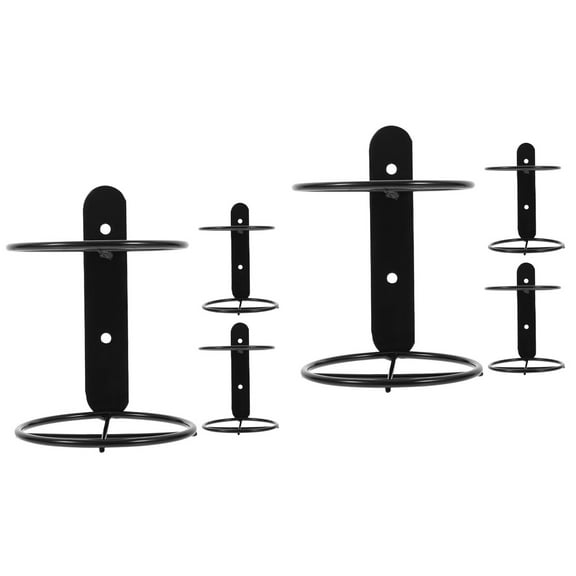 6- Mounted Wine Bottle Holder Rack, Single Layer Iron Hanging Shelf for Home Bar or Kitchen Storage