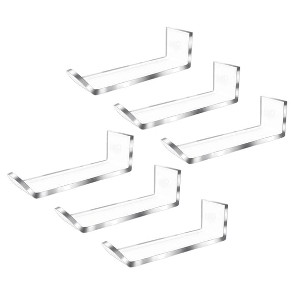 6 Pcs Wall Organizer Baseball Cap Hanger Hat Hook Headband Stand Stick Clear Acrylic Holder Girl Hanging Rack