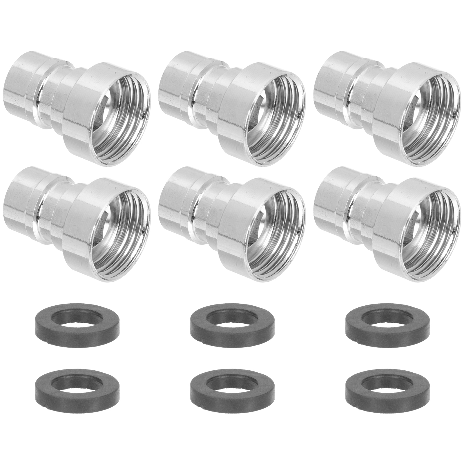 6 Pcs Washing Machine Adapter Faucet Metal Basin Connector Hose Sink