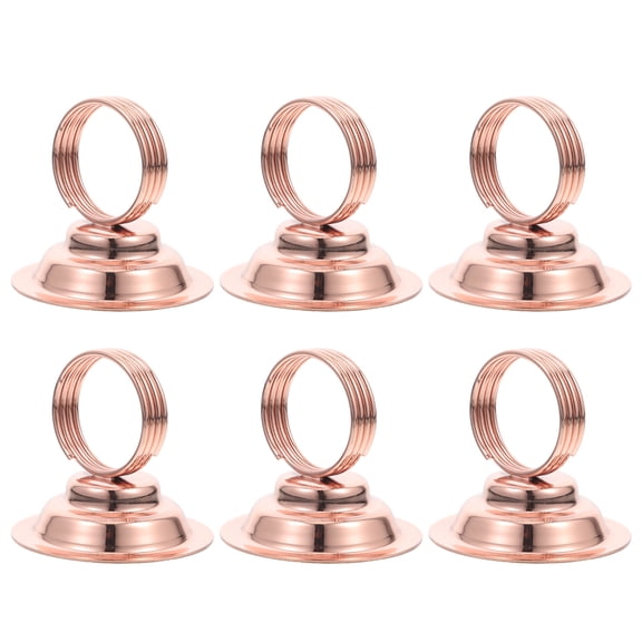 6 Pcs Wedding Table Card Stands Vertical Number Plate Clip Banquet