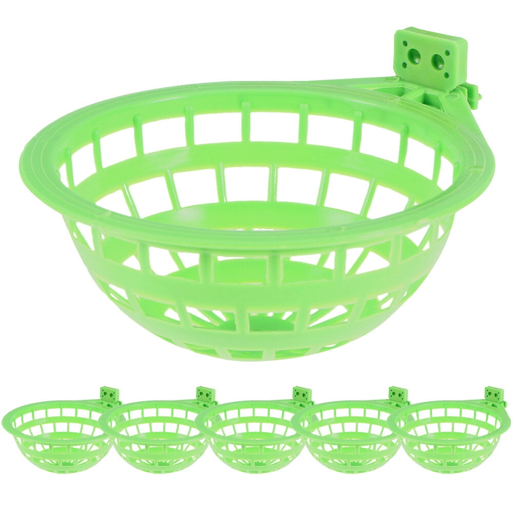 WORGEOUS Bird Relaxing and Breeding Nest with Hanging Design for Small Birds Plastic Green Home Use 6 Pieces
