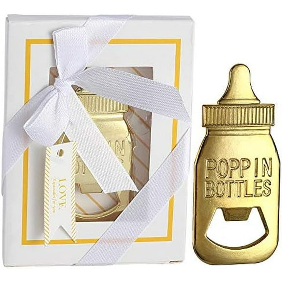 6 Pcs White Bottle Opener Baby Shower Return Gifts for Guest, Rose Gold Feeding Bottle Opener Wedding Favors ,Super cute Party Favors Gift$$Home Decor, Kitchen, & Other