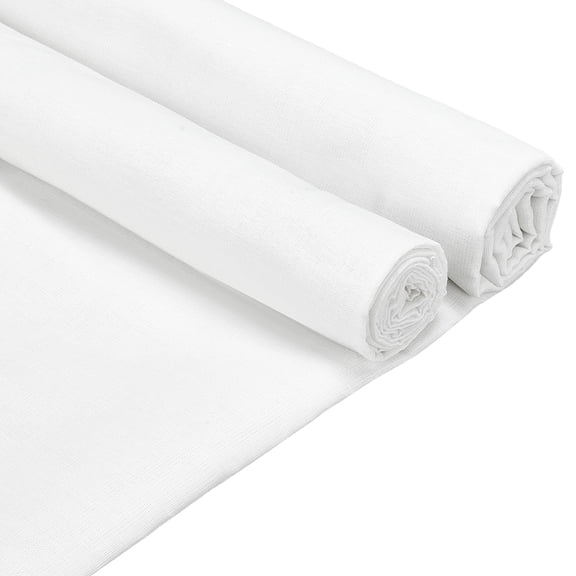 6 Pcs White Cotton Fabric Natural Cotton Poplin Fabric Unbleached Muslin Fabric Soft Embroidery Muslin Quilting Fabric Material for DIY