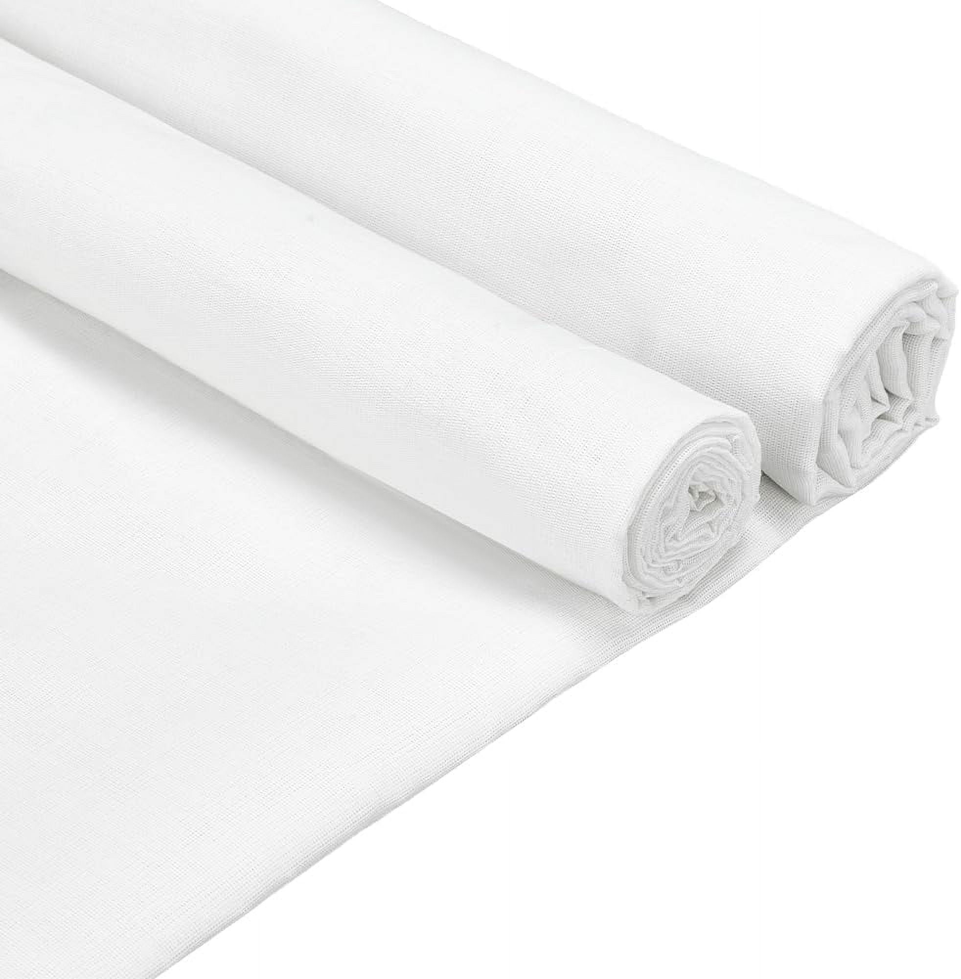 6 Pcs White Cotton Fabric Natural Cotton Poplin Fabric Unbleached Muslin Fabric Soft Embroidery Muslin Quilting Fabric Material