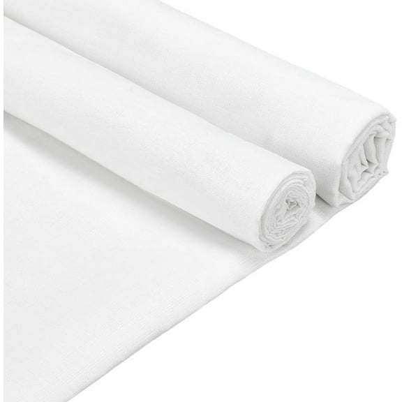 6 Pcs White Cotton Fabric Natural Cotton Poplin Fabric Unbleached Muslin Fabric Soft Embroidery Muslin Quilting Fabric Material