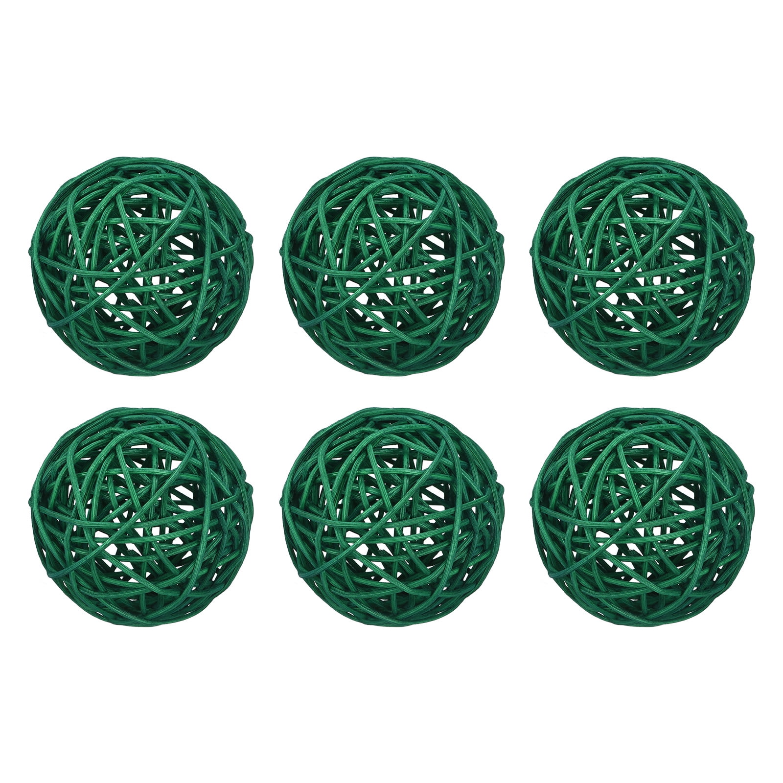 6 Pcs Wicker Rattan Balls 3.2 Inch Rattan Balls Vase Fillers for Wedding Party Home Decoration