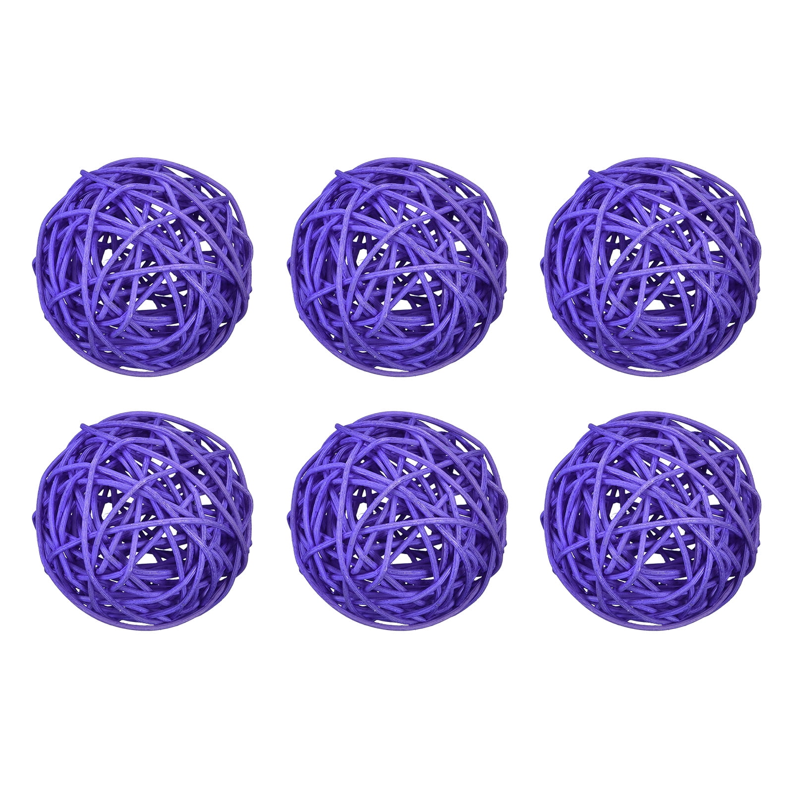 6 Pcs Wicker Rattan Balls 3.2 Inch Rattan Balls Vase Fillers for Wedding Party Home Decoration