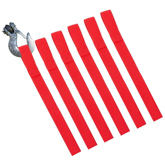 6 Pcs Winch Hook Pull Strap 1 Inch Wide 11 Inches Long Red Winch Straps Accessories Polyester Pulling Belt for Boat Trailer Winches Cable Rope