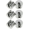 thumbnail image 1 of MERRYHAPY 6Pcs 316 Stainless Steel Wire Rope Clamps for Home, Industrial, Marine and Outdoor Use, 1 of 6