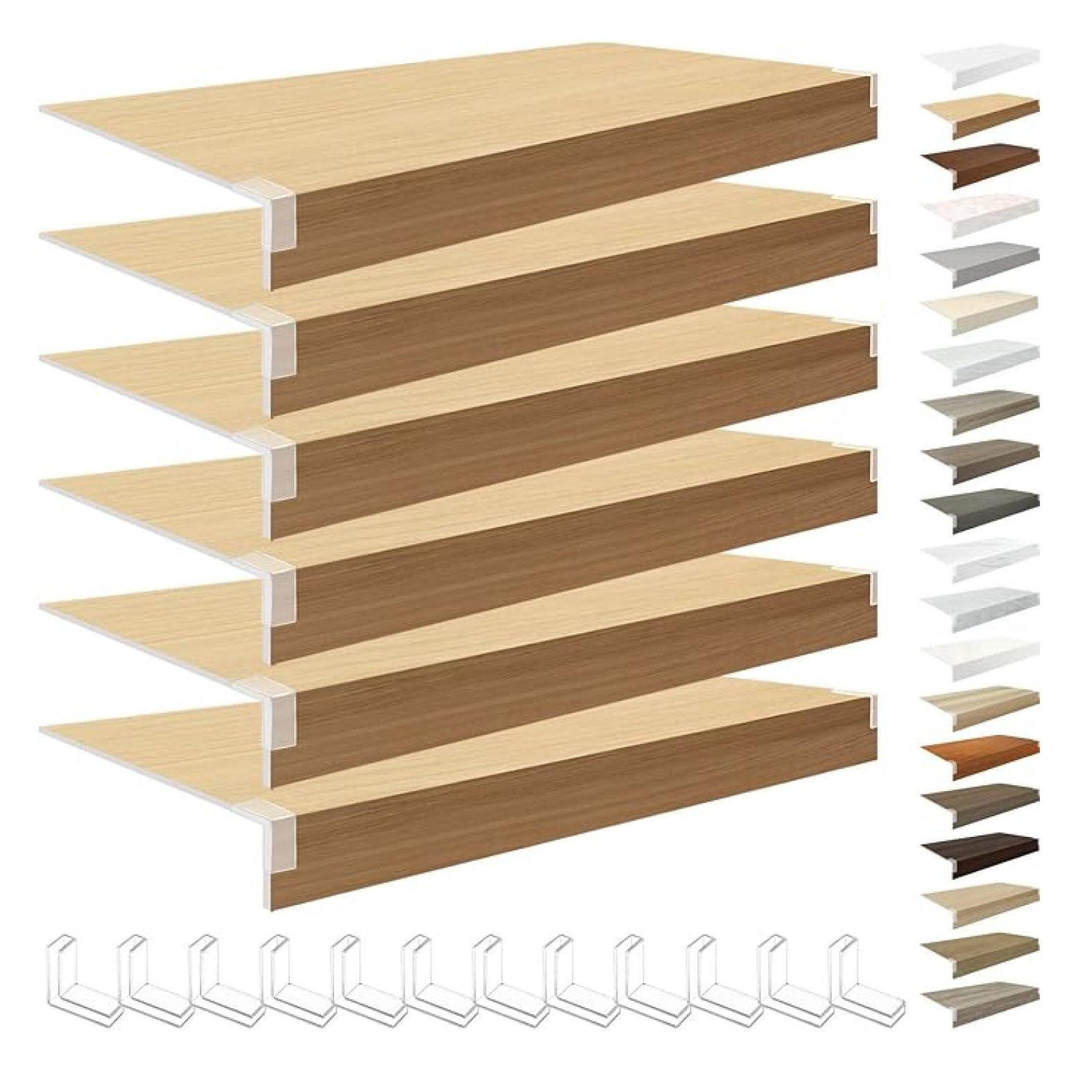 6 Pcs Wire Shelf Covers,16x9x3in PVC Wire Rack Covers(Not Wood)-0.31 ...