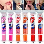 6 Pcs Women Easy Peel Off Long Lasting Makeup Tatto Lip Gloss Lipstick 1 Set
